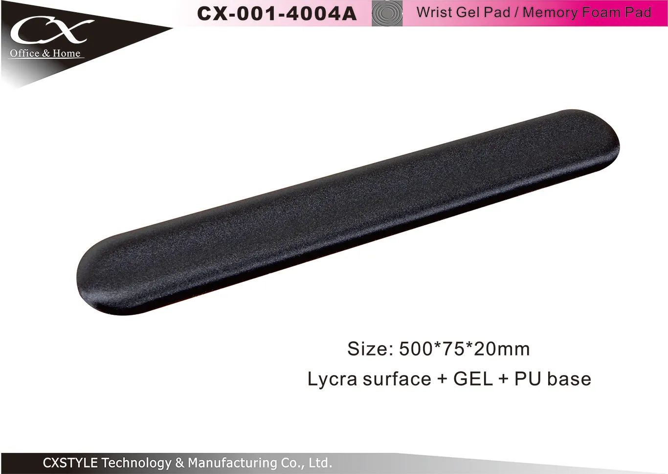 Fabric Memory Foam Wrist Pad – CX-4004A