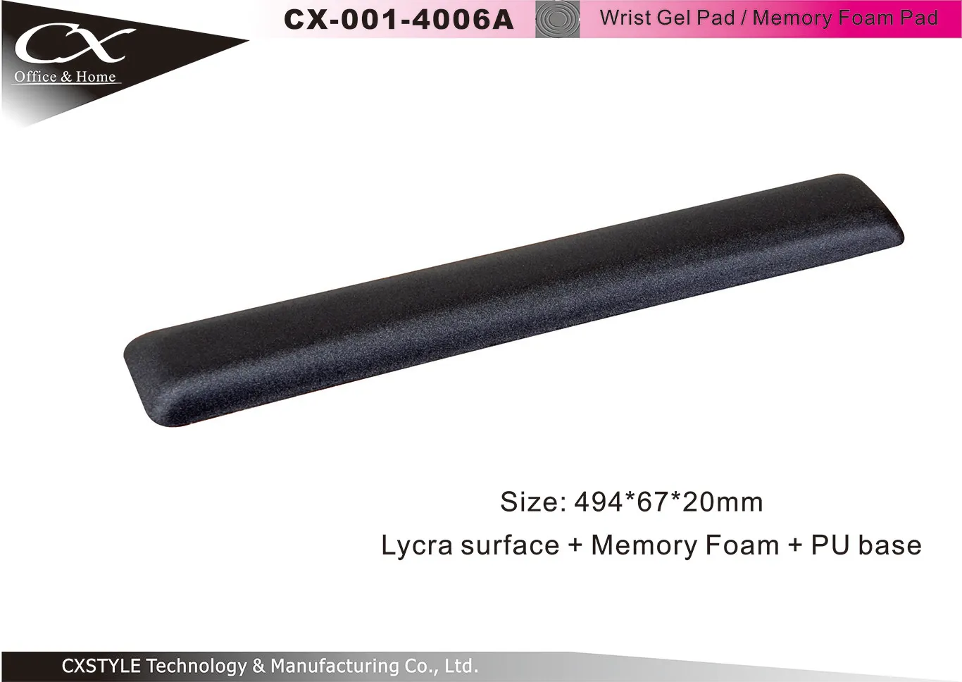 Lycra Memory Foam Wrist Pad – CX-4006A